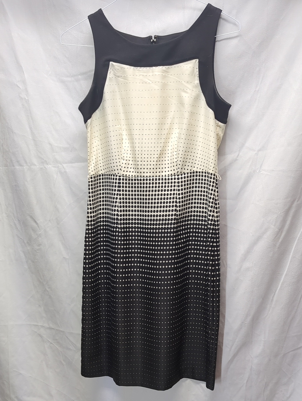 The Limited Black and Cream Ombre Dot Midi Dress